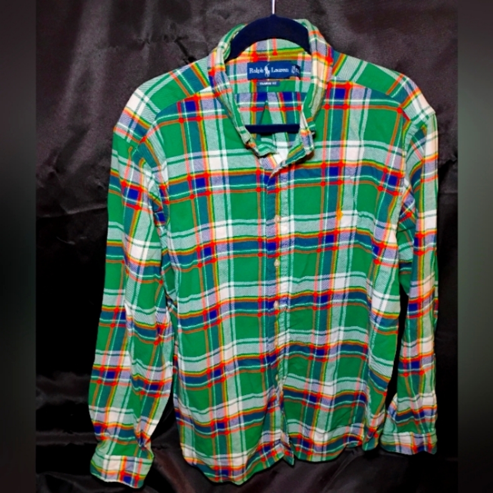 Ralph Lauren Green Plaid Men's Shirt